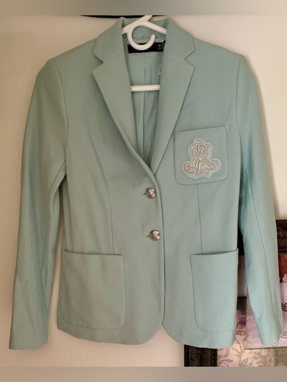 Lauren Ralph Lauren Jacquard Blazer with Crest Patch